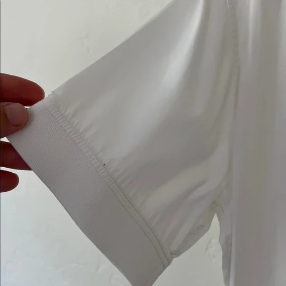 Alexander McQueen Classic White Button-Up Brad Shirt with jersey sleeves - Picture 7 of 7